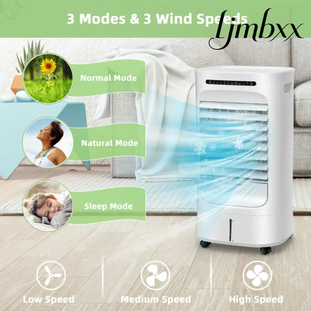 4-in-1 Portable Evaporative Air Cooler - White / 4-In-1 Portable Evaporative Air Cooler With Timer And 3 Modes