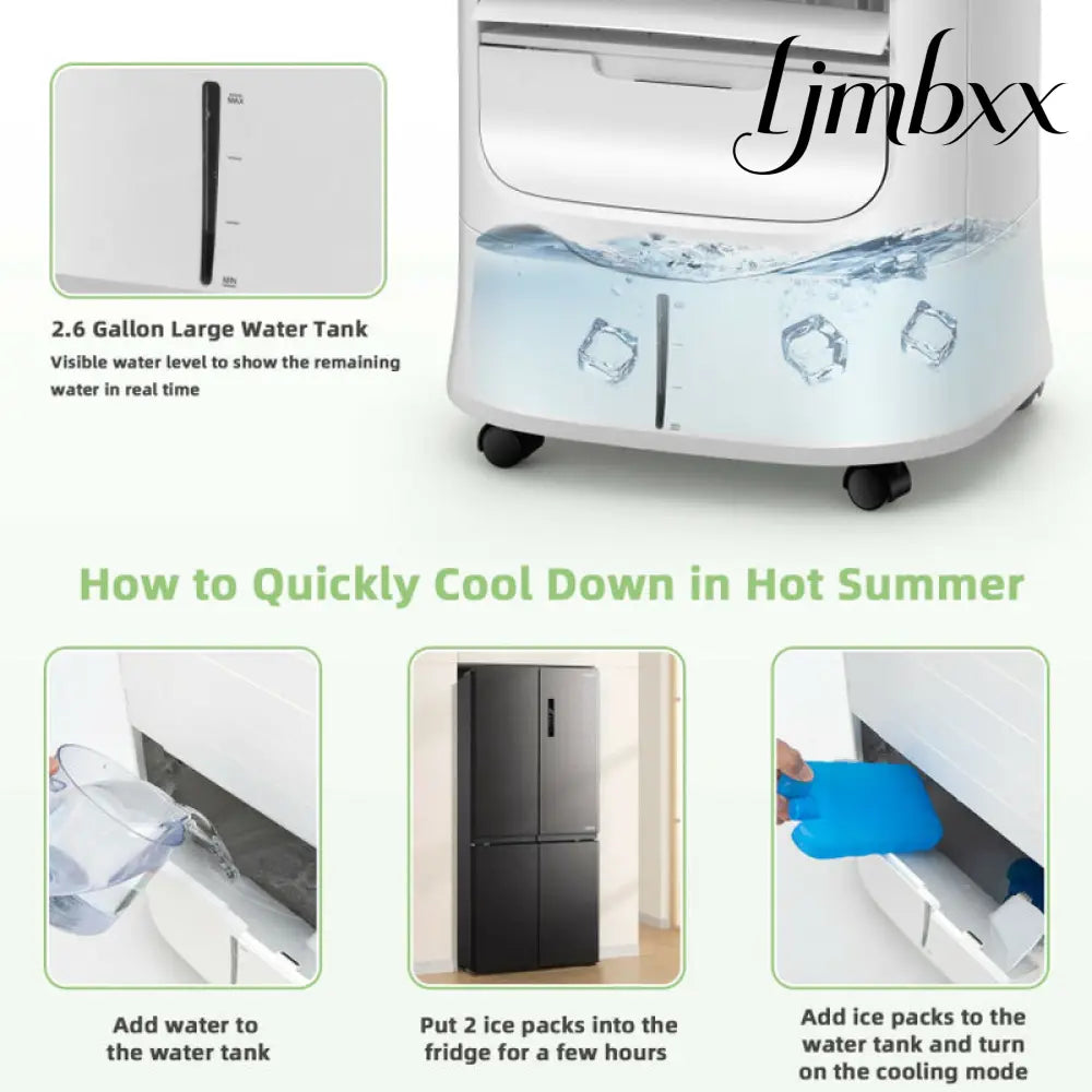 4-in-1 Portable Evaporative Air Cooler - White / 4-In-1 Portable Evaporative Air Cooler With Timer And 3 Modes