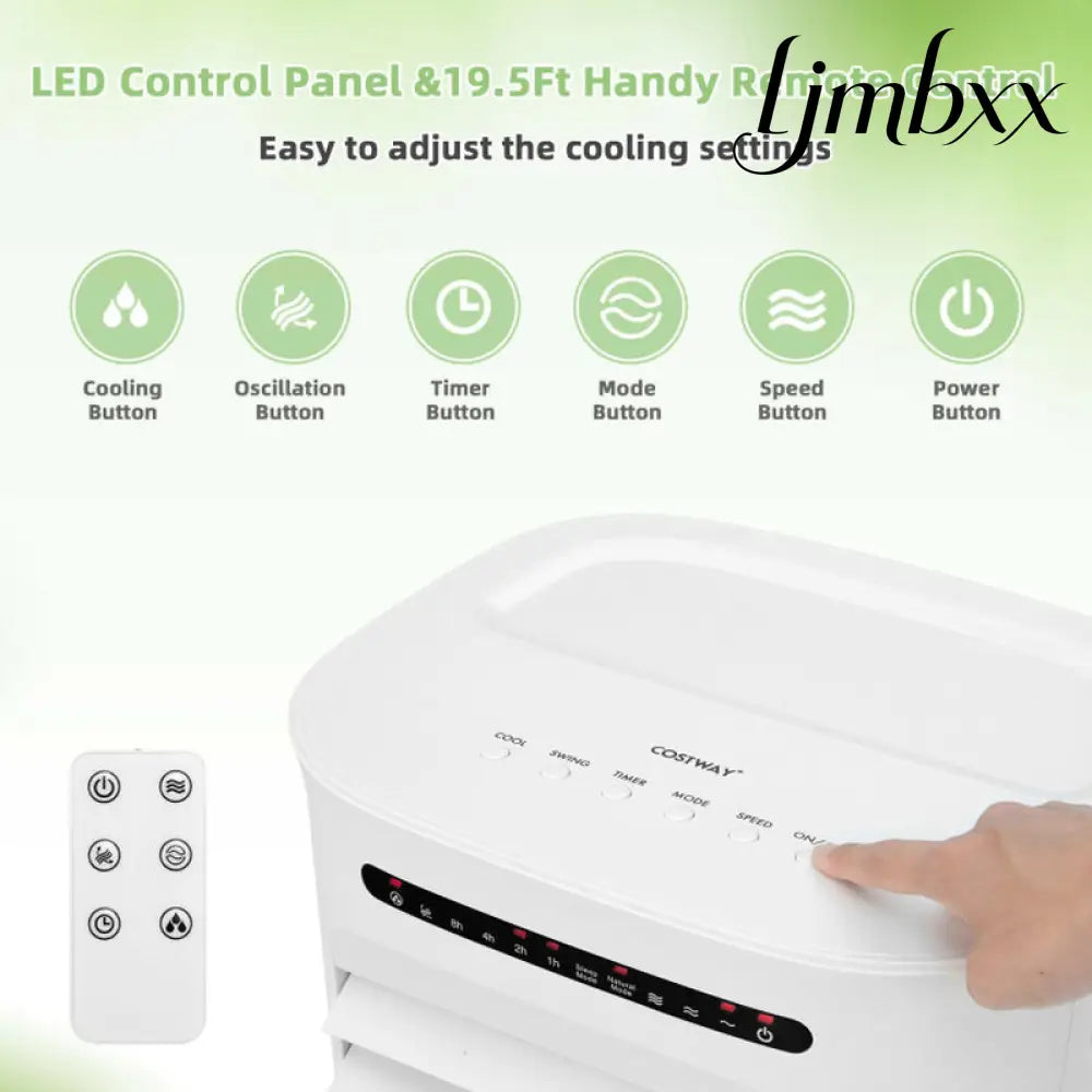 4-in-1 Portable Evaporative Air Cooler - White / 4-In-1 Portable Evaporative Air Cooler With Timer And 3 Modes