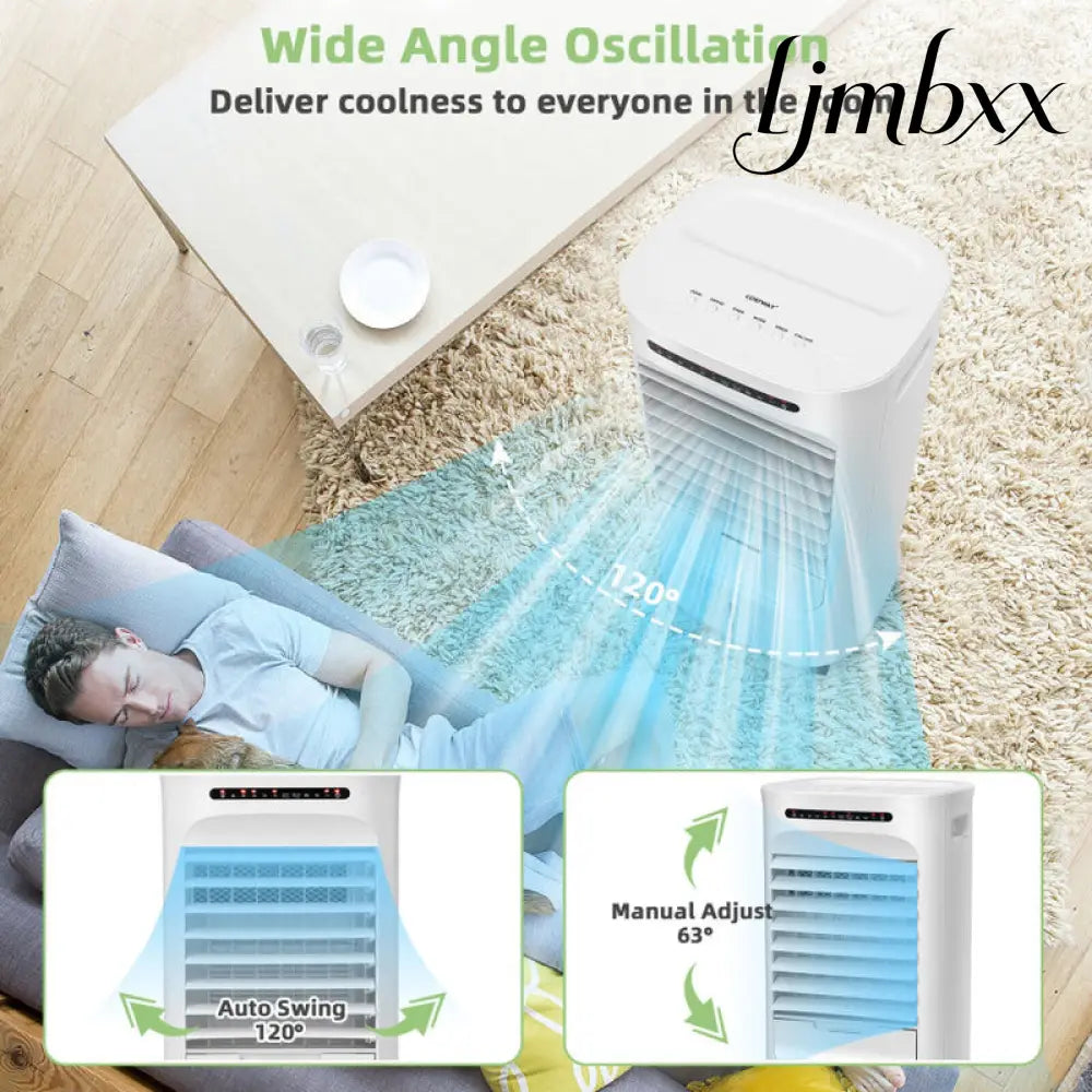 4-in-1 Portable Evaporative Air Cooler - White / 4-In-1 Portable Evaporative Air Cooler With Timer And 3 Modes