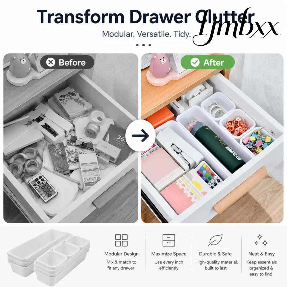 8-Piece Drawer Organizer Tray Set - Drawer Organizer