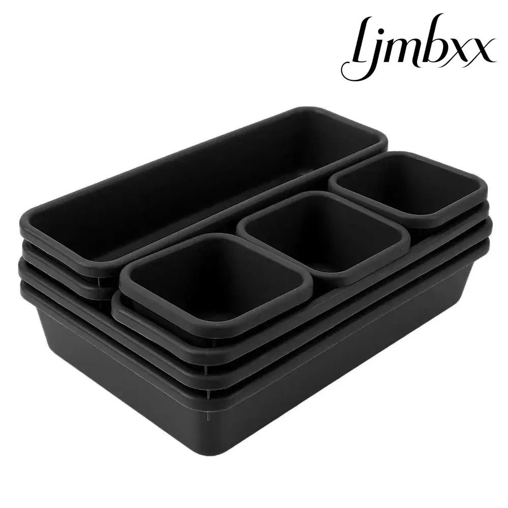 8-Piece Drawer Organizer Tray Set - Dark Gray - Drawer Organizer