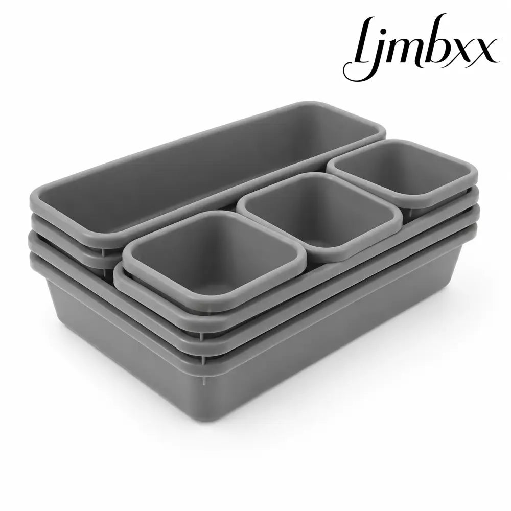 8-Piece Drawer Organizer Tray Set - Light Gray - Drawer Organizer