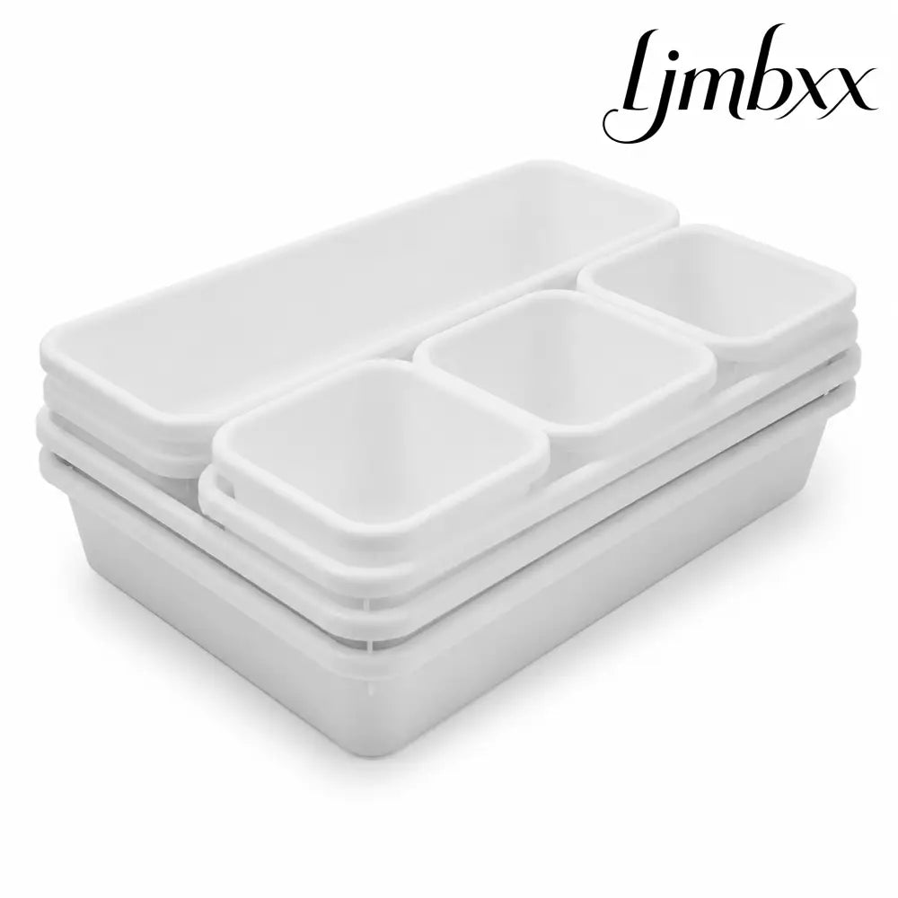 8-Piece Drawer Organizer Tray Set - White - Drawer Organizer