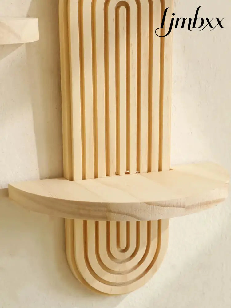 Boho Geometric Wooden Wall Shelf - Wall Shelf