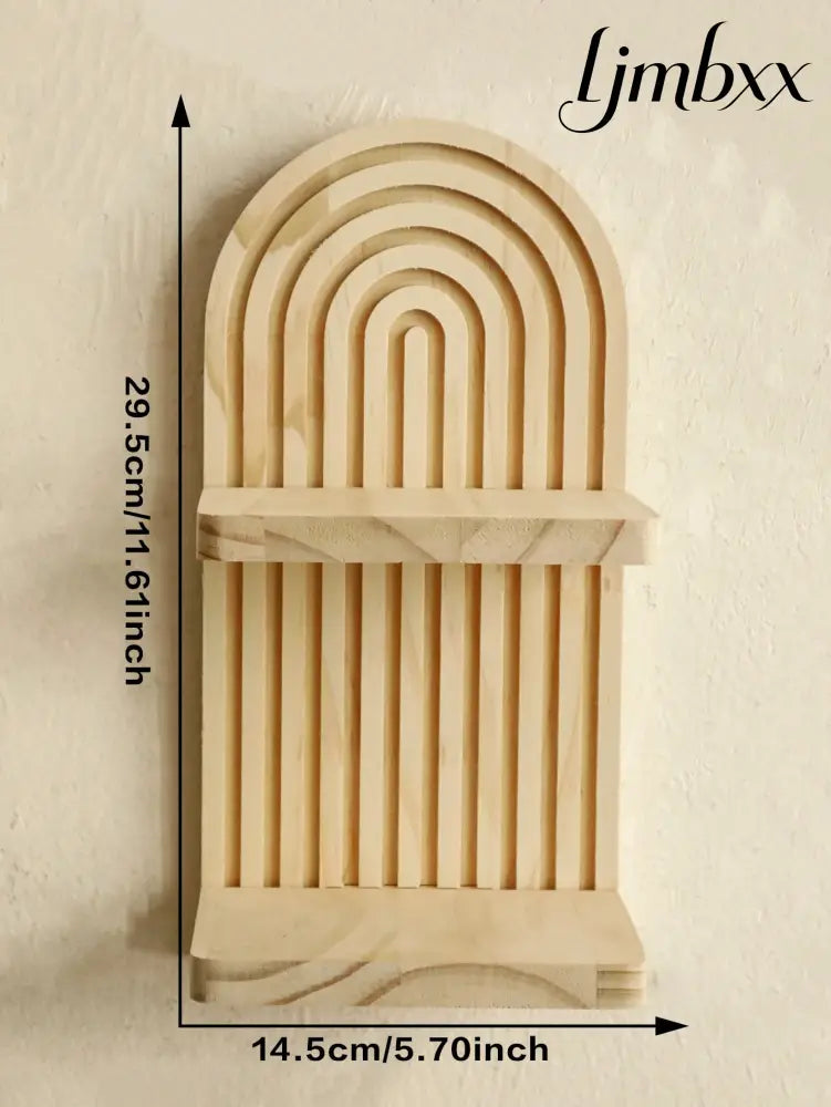 Boho Geometric Wooden Wall Shelf - Shelf Ms10582 - Wall Shelf