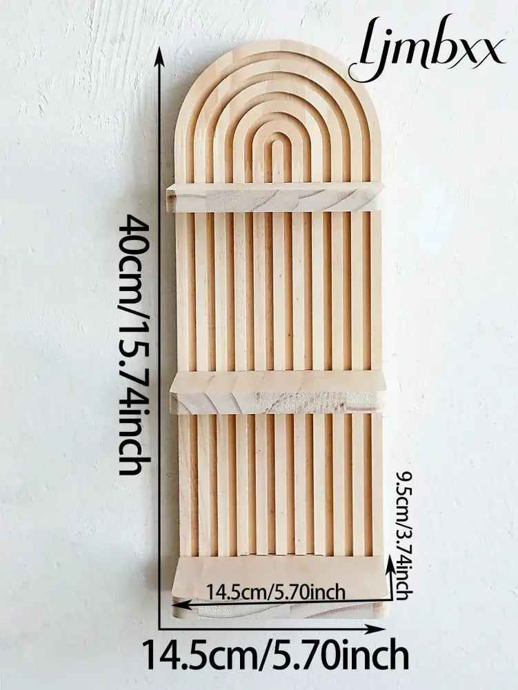 Boho Geometric Wooden Wall Shelf - Shelf Ms10583 - Wall Shelf