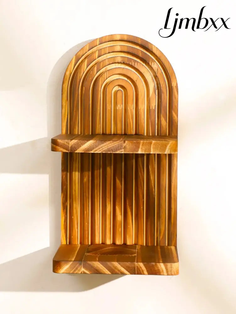 Boho Geometric Wooden Wall Shelf - Shelf Ms11093 - Wall Shelf