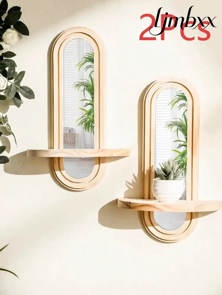 Boho Geometric Wooden Wall Shelf - Shelf Ms11549 - Wall Shelf