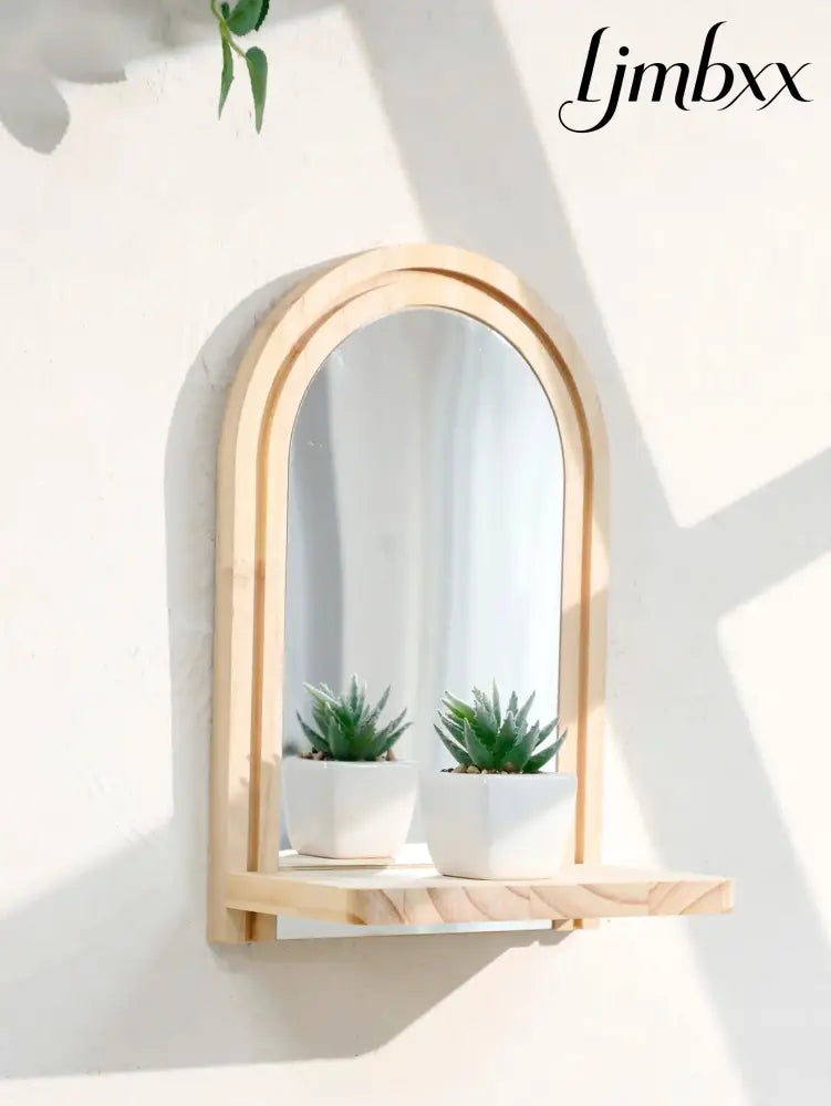 Boho Geometric Wooden Wall Shelf - Shelf Ms11678 - Wall Shelf