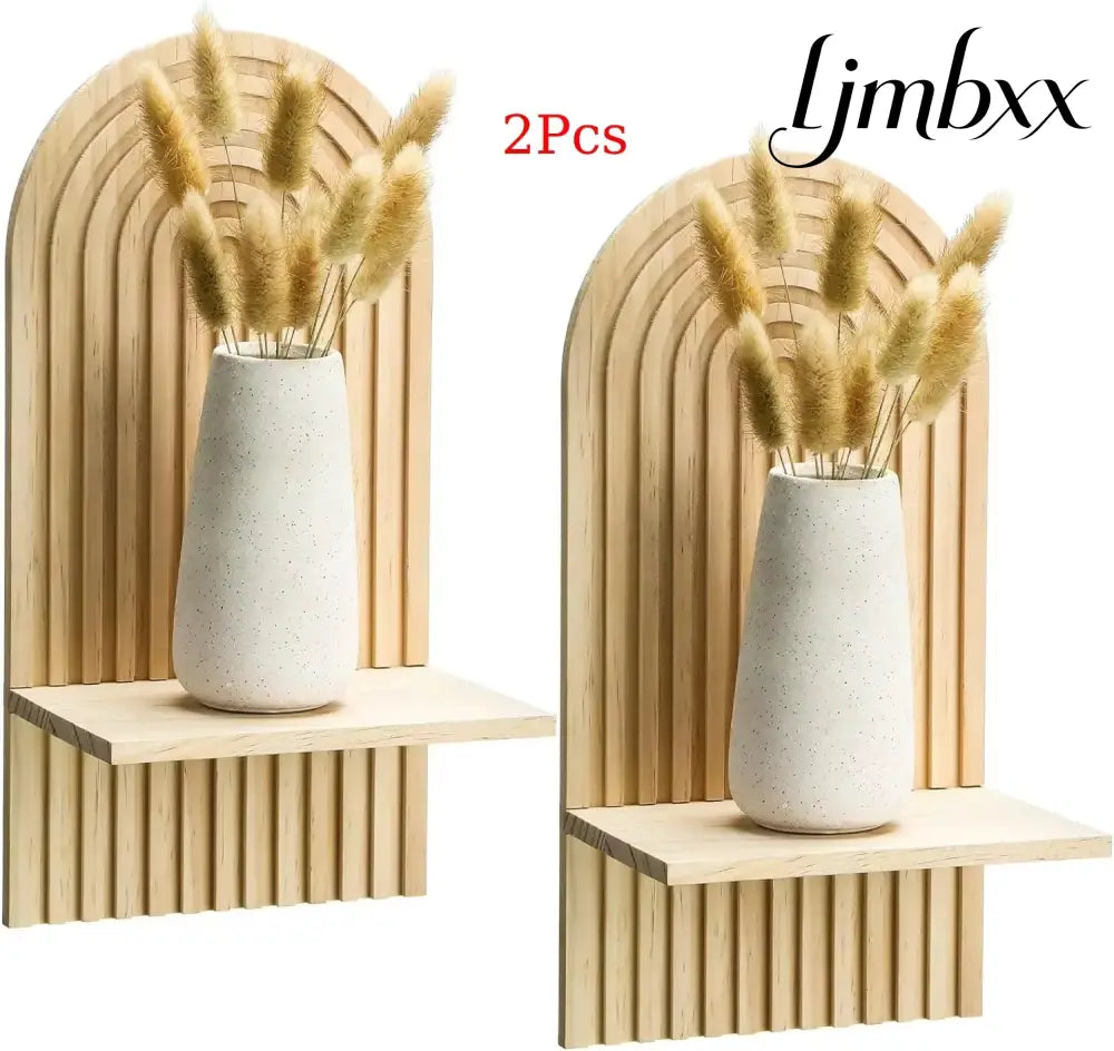 Boho Geometric Wooden Wall Shelf - Shelf Ms11774 - Wall Shelf