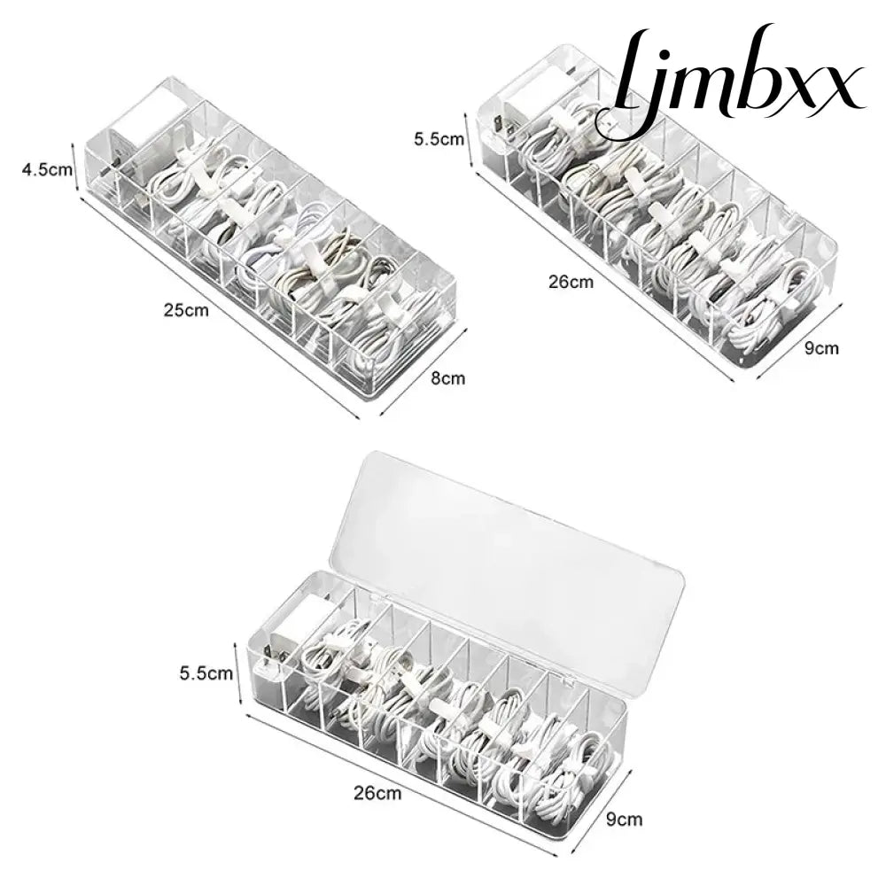 Clear Cable Organizer Box - Cable Organizer