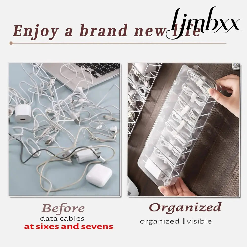 Clear Cable Organizer Box - Cable Organizer