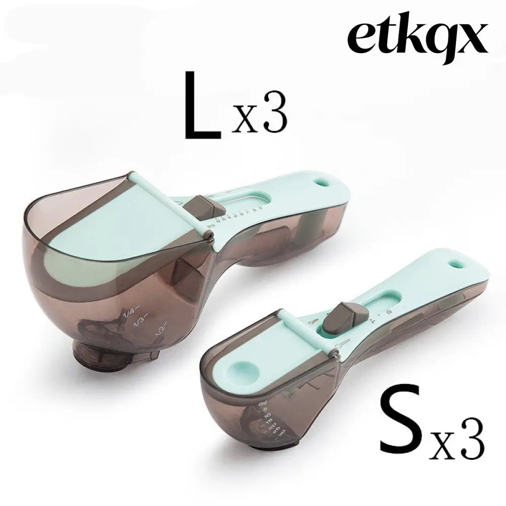 Digital Measuring Spoon & Cup Set - 3S and 3L / Blue - Cooking Grinder