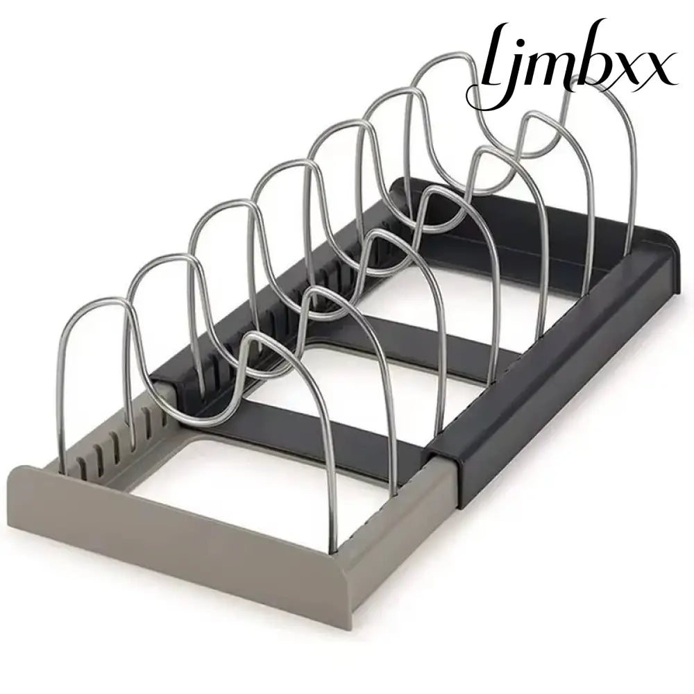 Expandable Pan & Lid Organizer Rack - 7 Dividers - Cookware Organizer