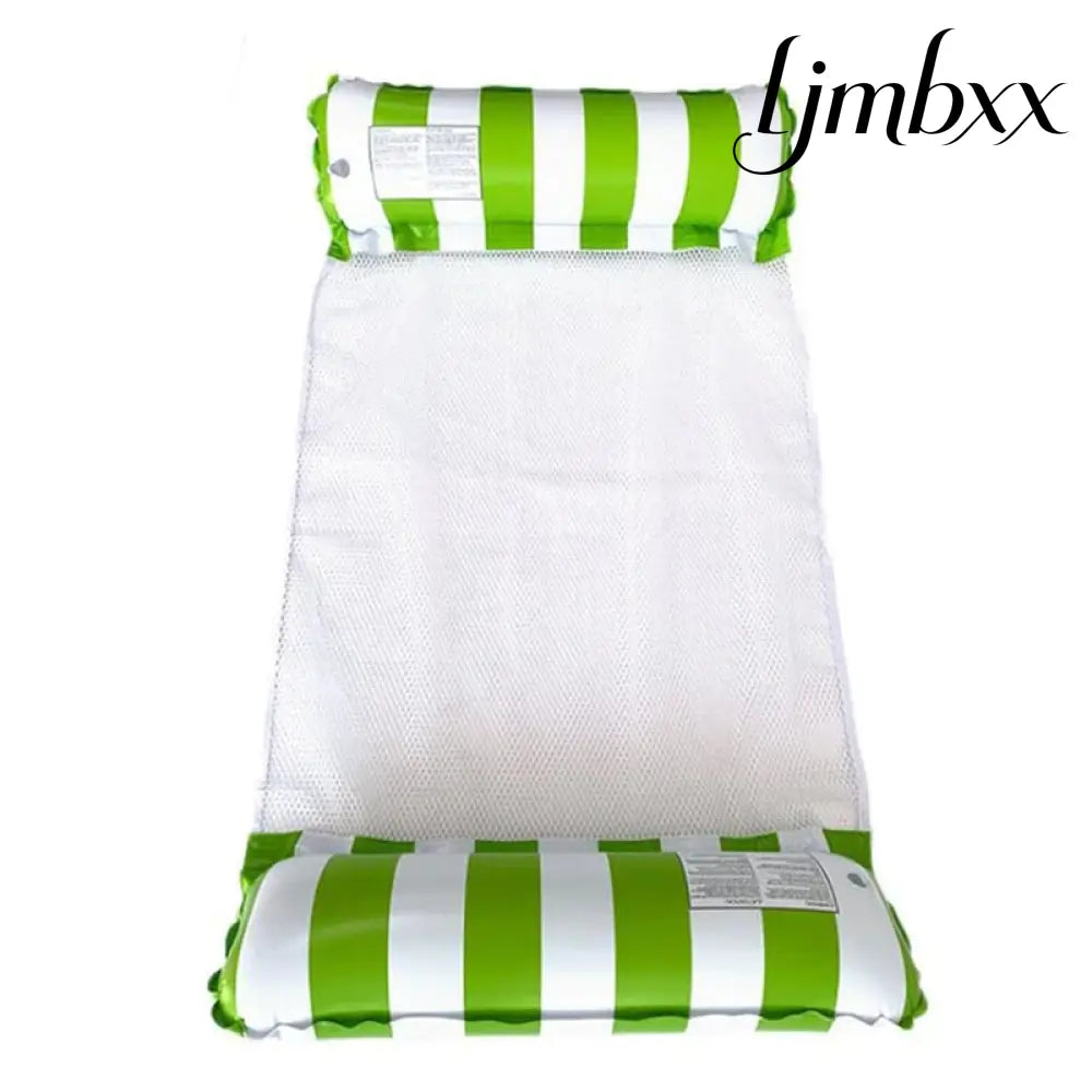 Inflatable Pool Hammock Float - Green White - Pool Float