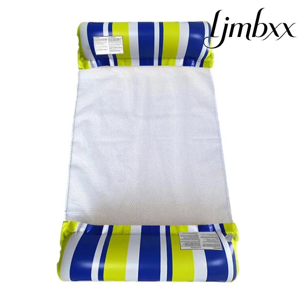 Inflatable Pool Hammock Float - Yellow Blue - Pool Float
