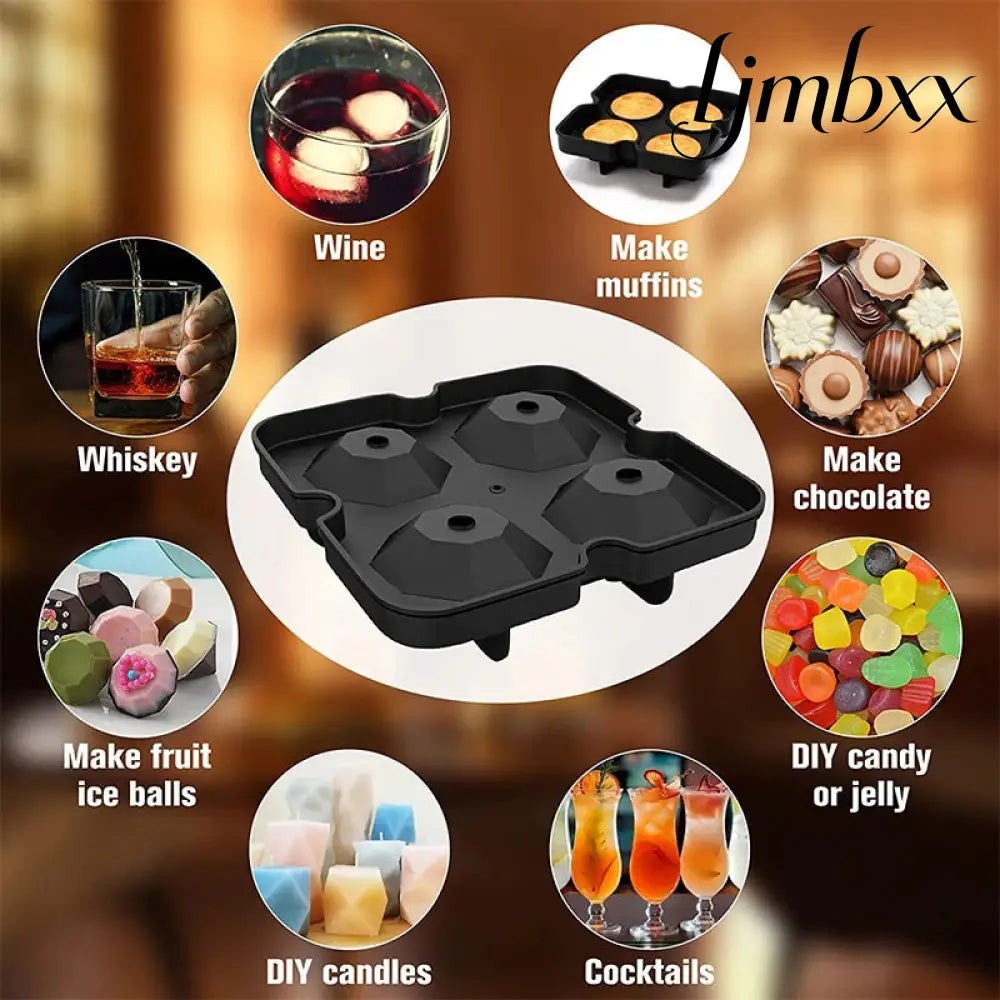 Large Silicone Ice Cube Mold - Ice Cube Tray