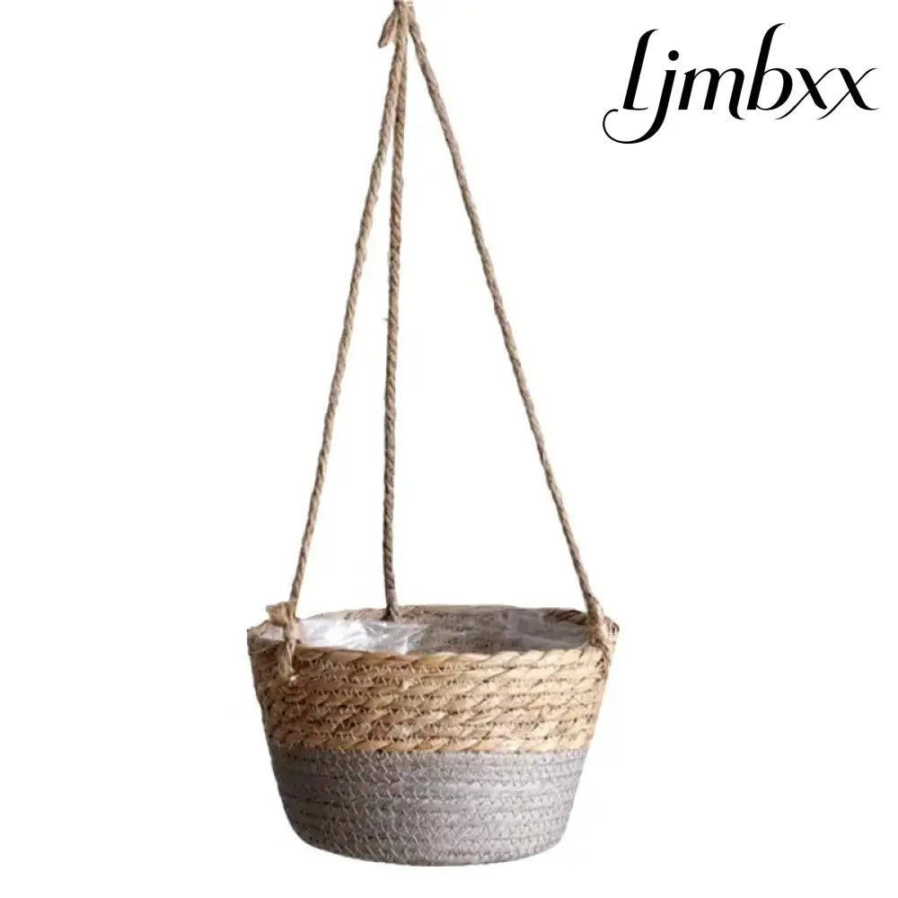Macrame Hanging Planter Basket - Gray - Hanging Planter