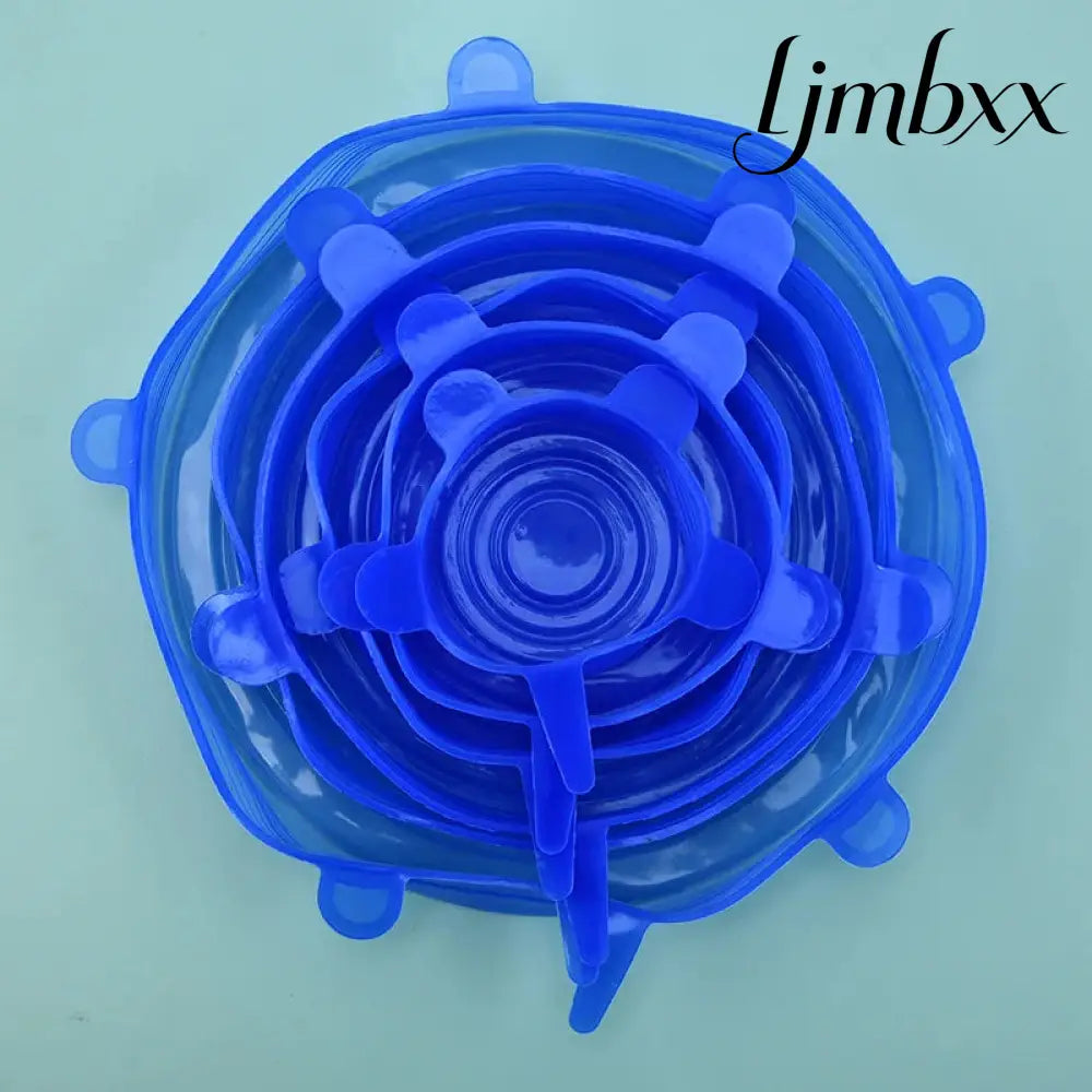 Reusable Silicone Stretch Lids - Blue Round / 12Pcs - Food Container Cover
