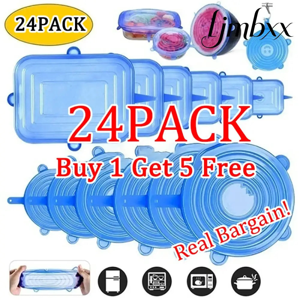 Reusable Silicone Stretch Lids - Food Container Cover