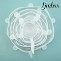 Reusable Silicone Stretch Lids - White Round / 6Pcs - Food Container Cover