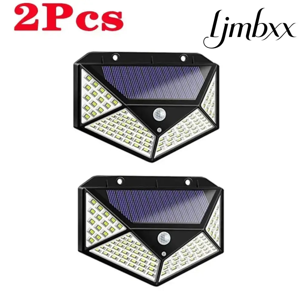 Solar Motion Sensor Wall Lights - 2Pcs-100Led - Solar Security Light