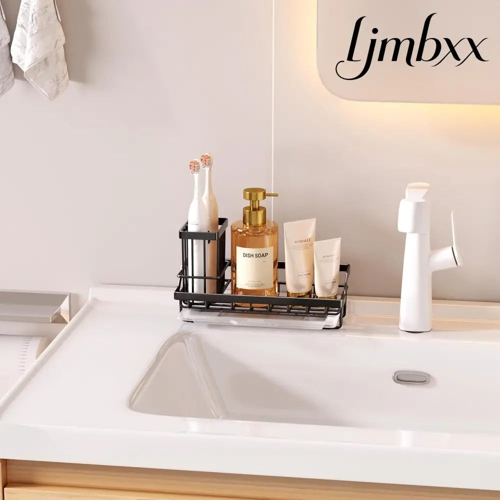 Stainless Steel Kitchen Sink Caddy - Black - Sink Caddy