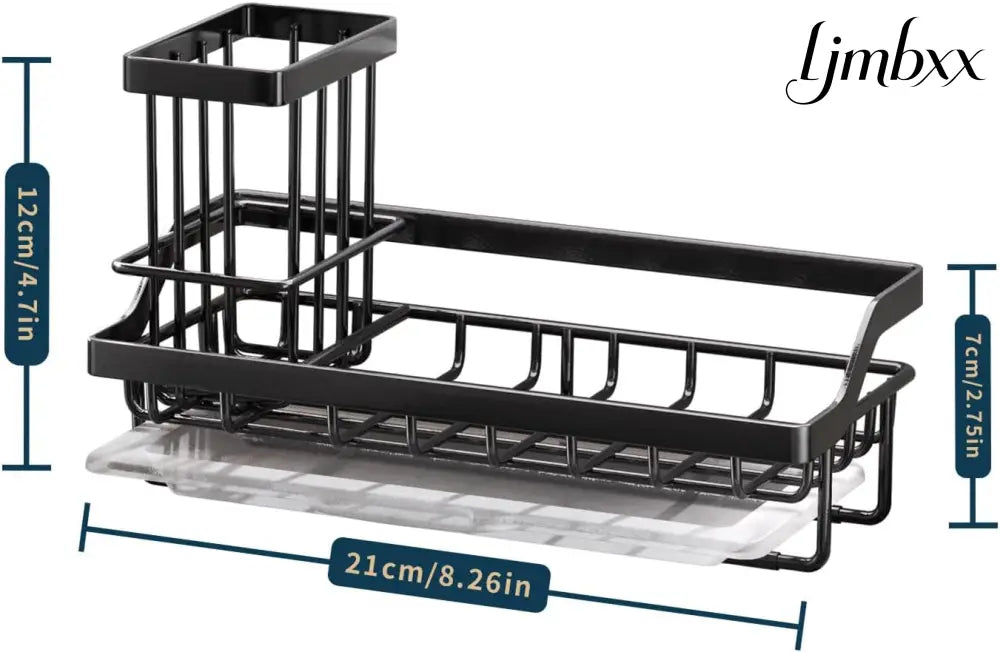 Stainless Steel Kitchen Sink Caddy - Black - Sink Caddy