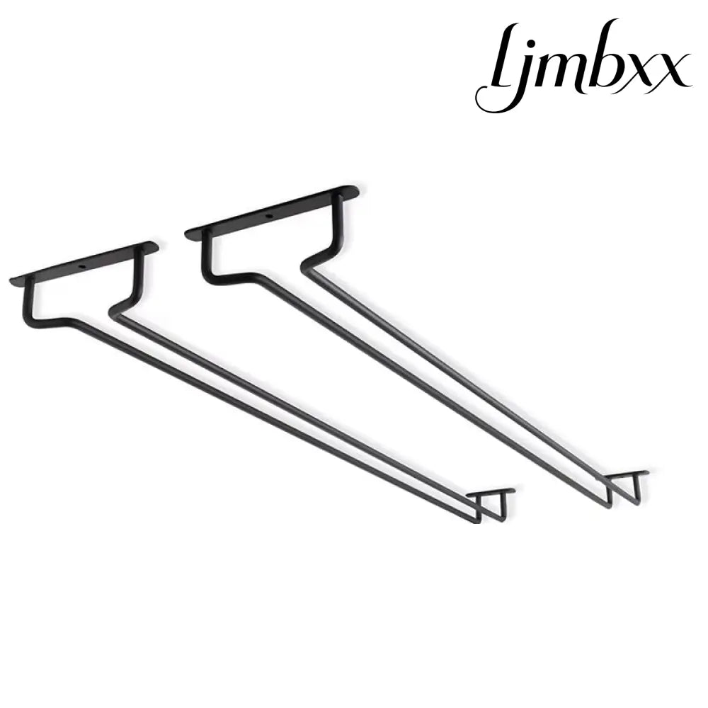 Under-Cabinet Wine Glass Rack - Black - Stemware Rack